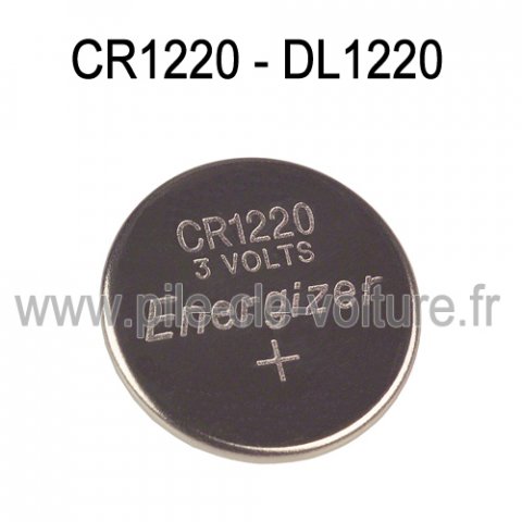 Pile Plate CR1220 pour Télécommande de Centralisation
